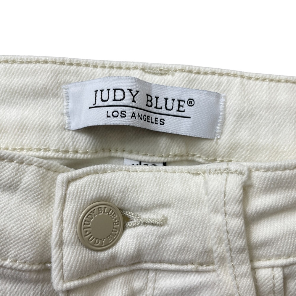 Judy Blue 11/30 White Jeans Braided Side Relaxed Fit Cotton‎ Blend - Picture 3 of 9